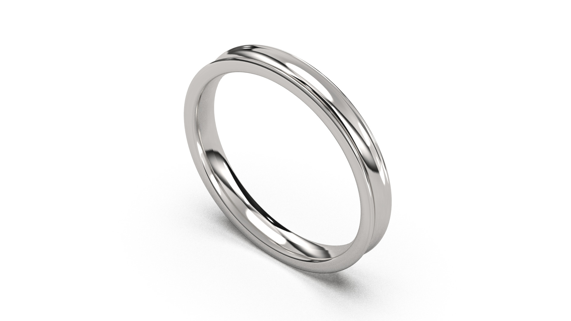 Band Ring for Men print model 3D R0136 W 3mm EU48- 70 3D print model_9