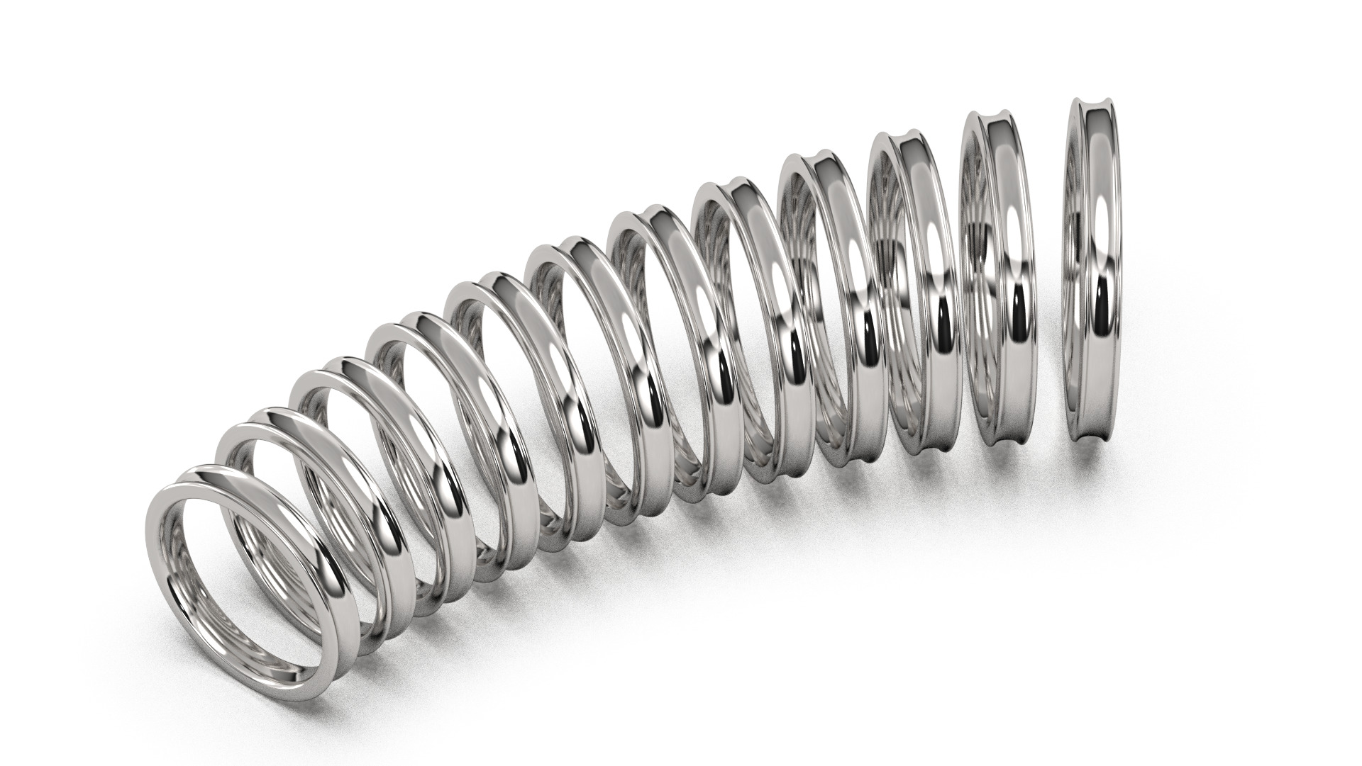 Band Ring for Men print model 3D R0136 W 3mm EU48- 70 3D print model_1