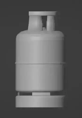 low-poly gas tank