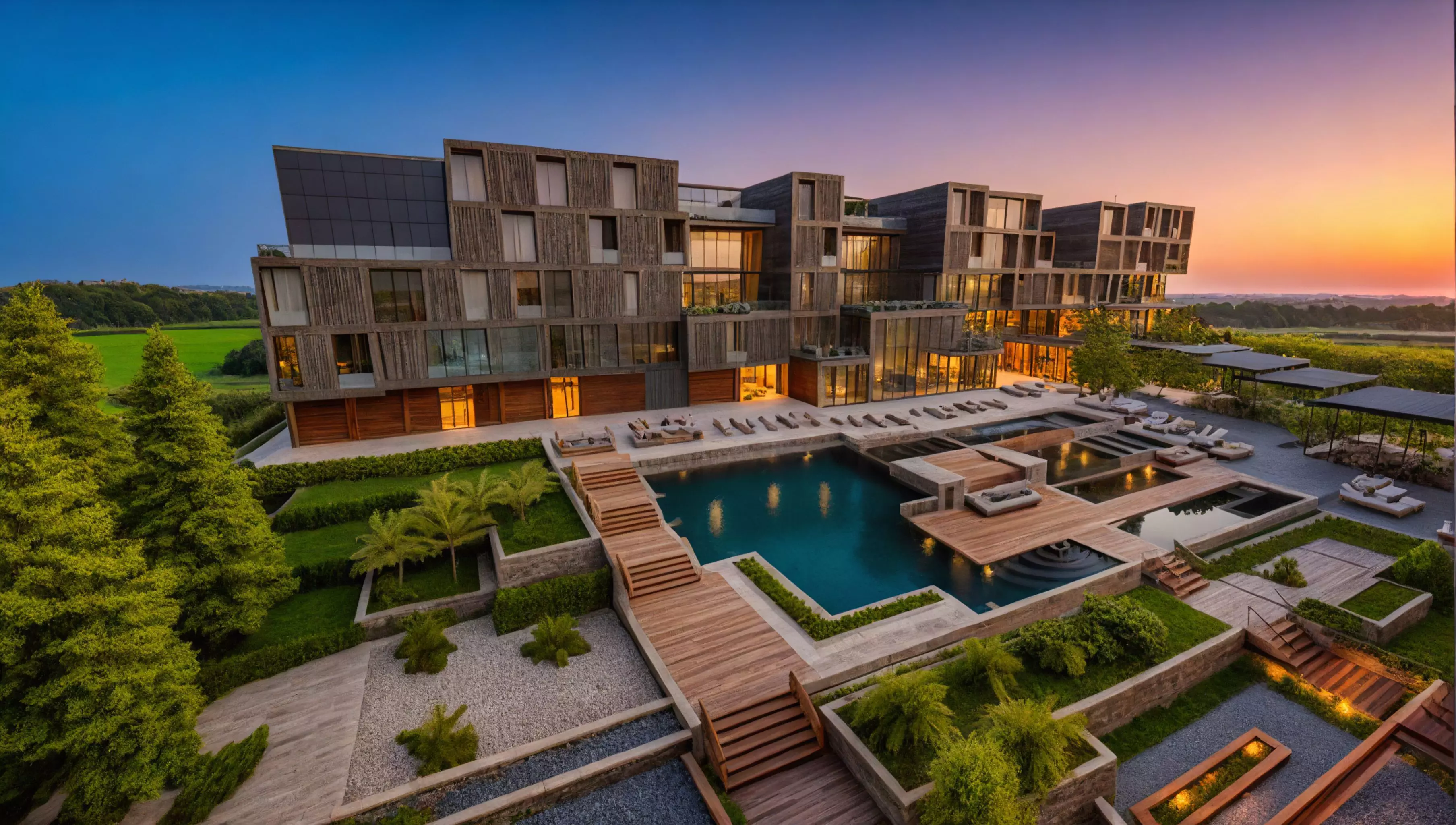 Sky Garden Hotel Modern 3D Architectural Model 3D model_4