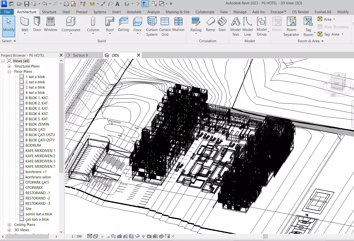 Sky Garden Hotel Modern 3D Architectural Model 3D model_7