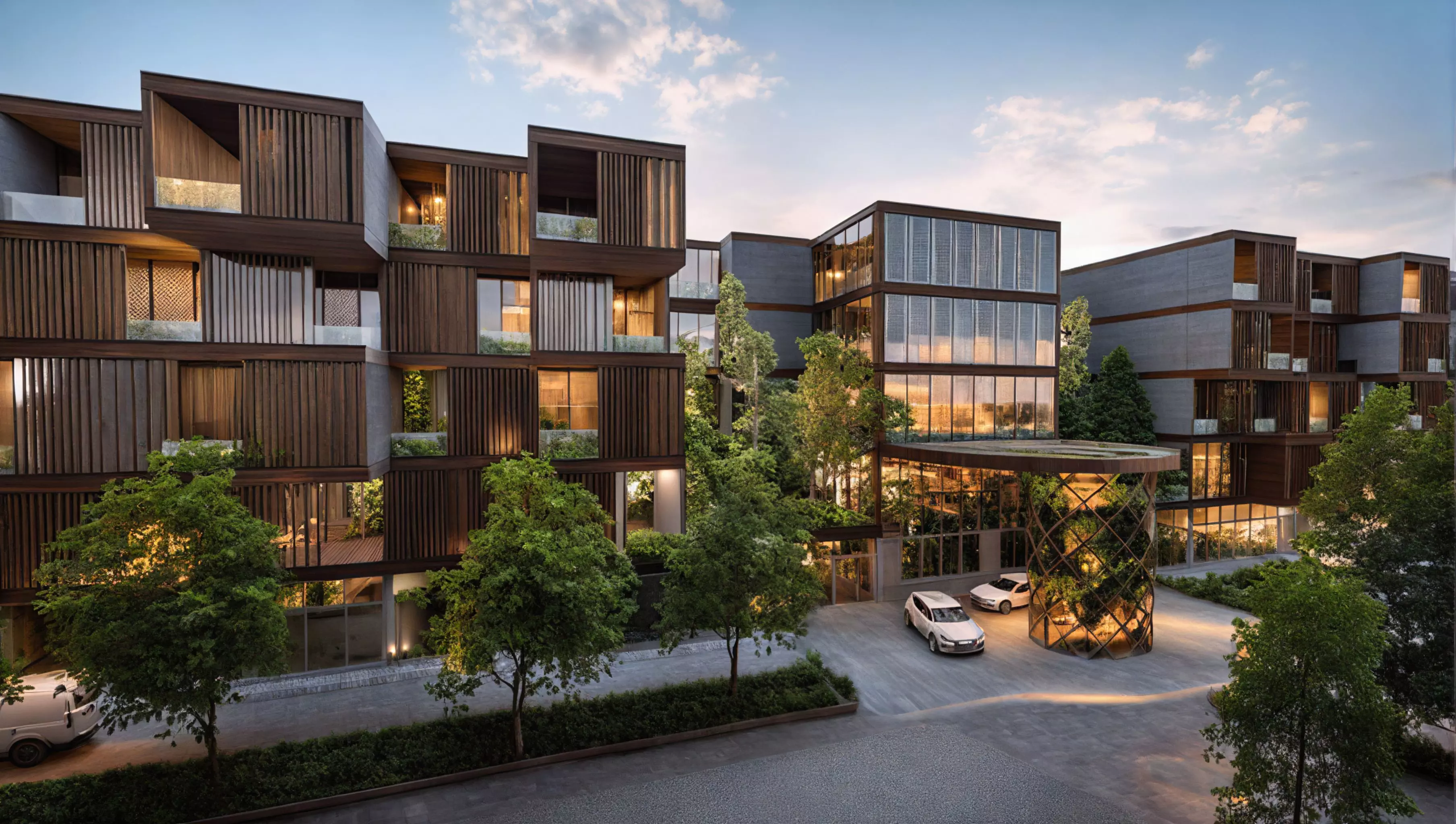 Sky Garden Hotel Modern 3D Architectural Model 3D model_0