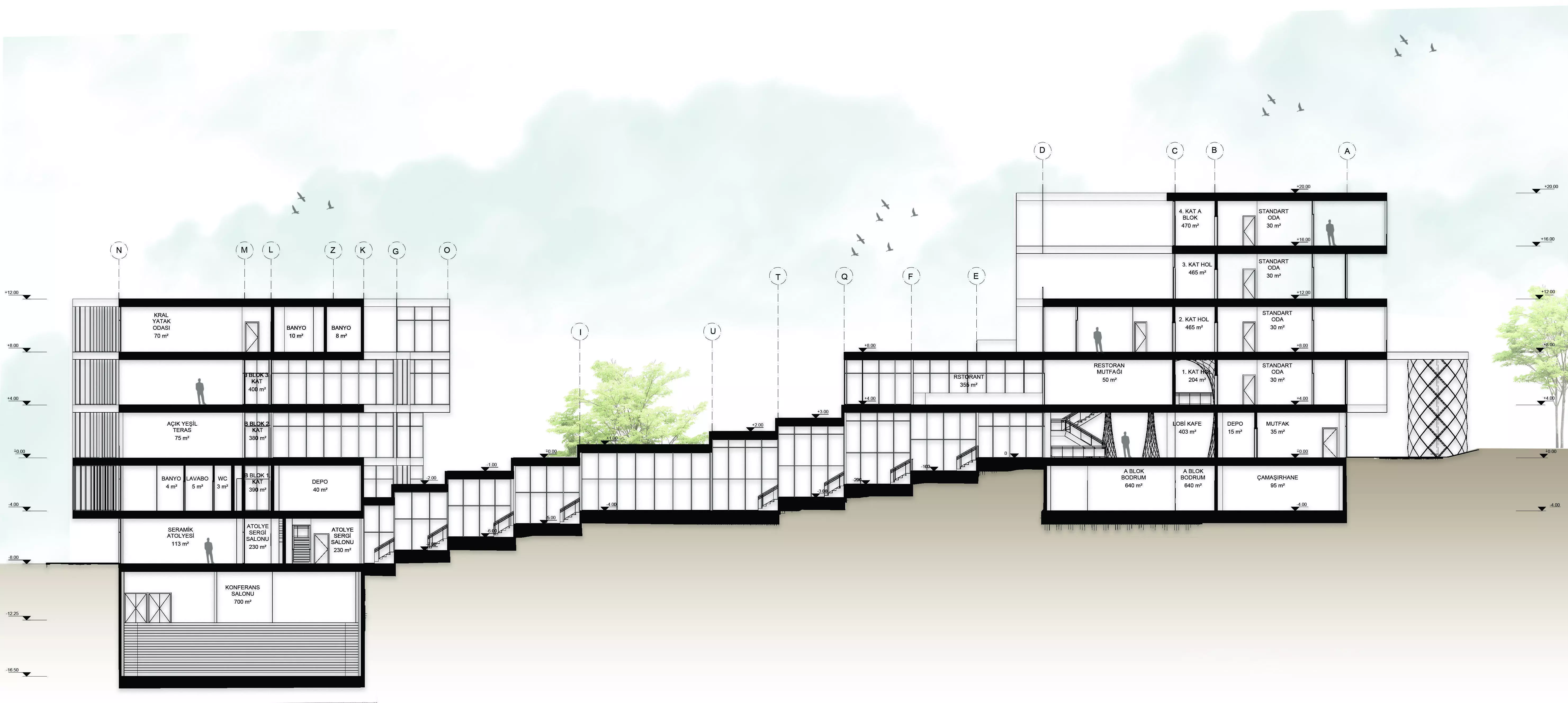 Sky Garden Hotel Modern 3D Architectural Model 3D model_18