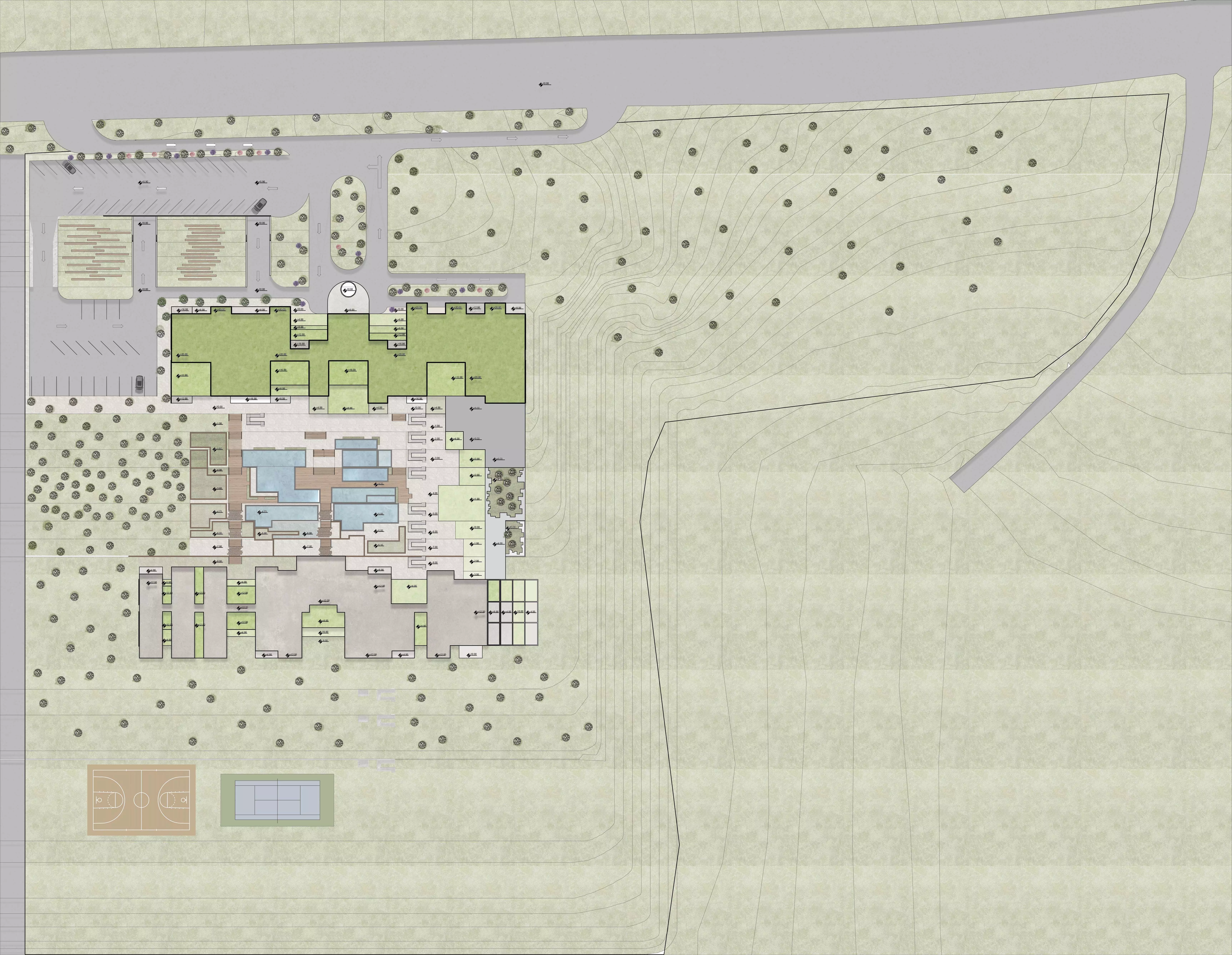 Sky Garden Hotel Modern 3D Architectural Model 3D model_14