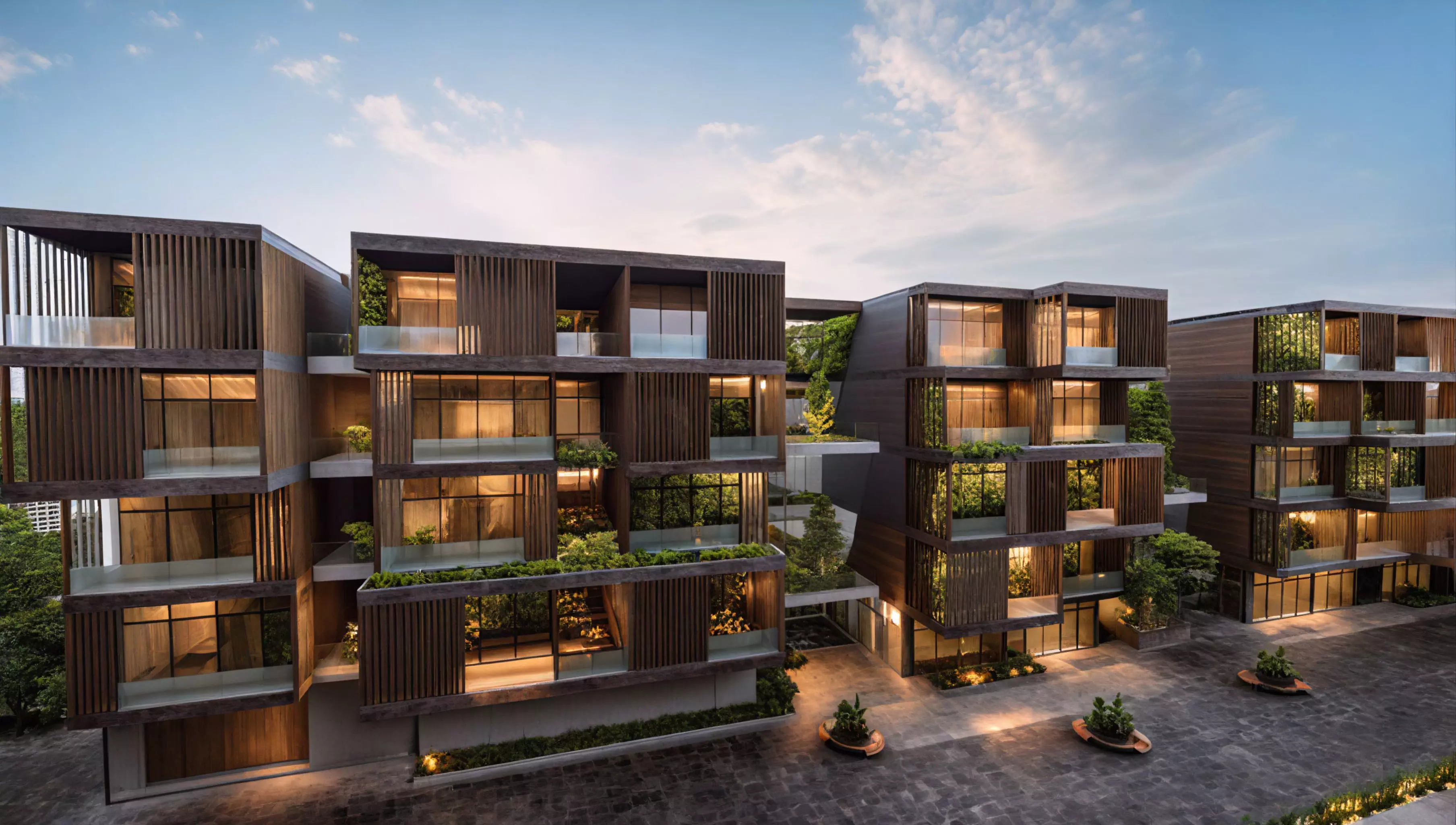 Sky Garden Hotel Modern 3D Architectural Model 3D model_1