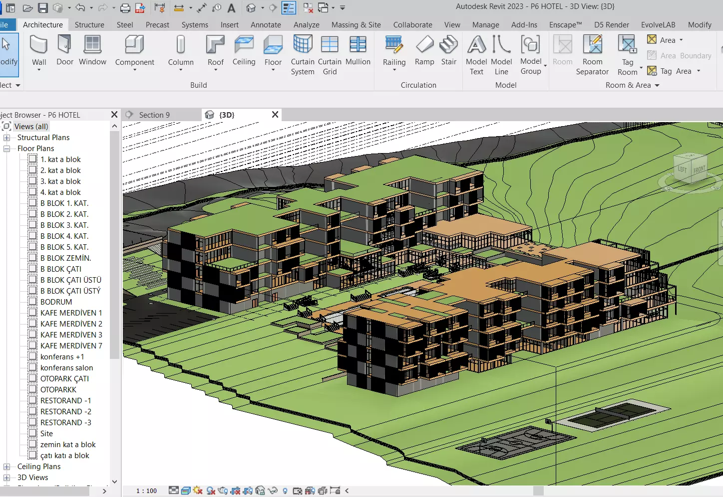 Sky Garden Hotel Modern 3D Architectural Model 3D model_5