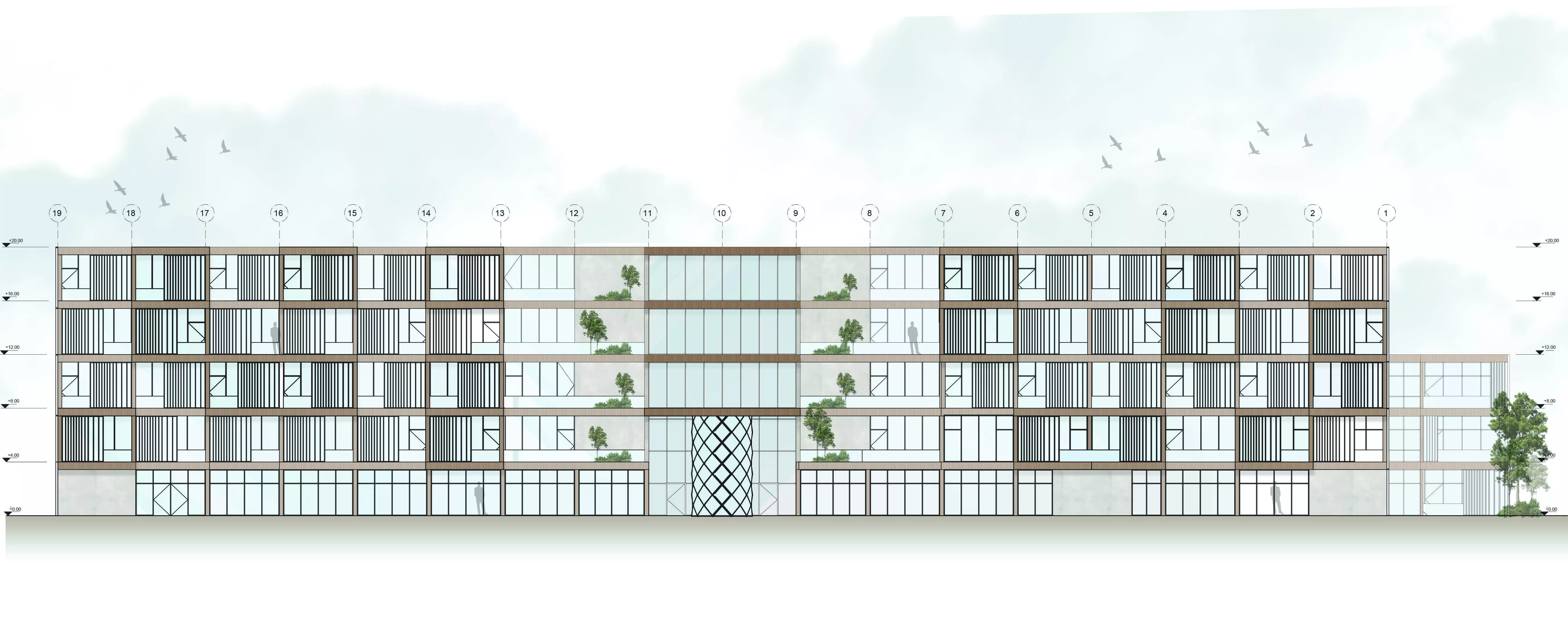 Sky Garden Hotel Modern 3D Architectural Model 3D model_19