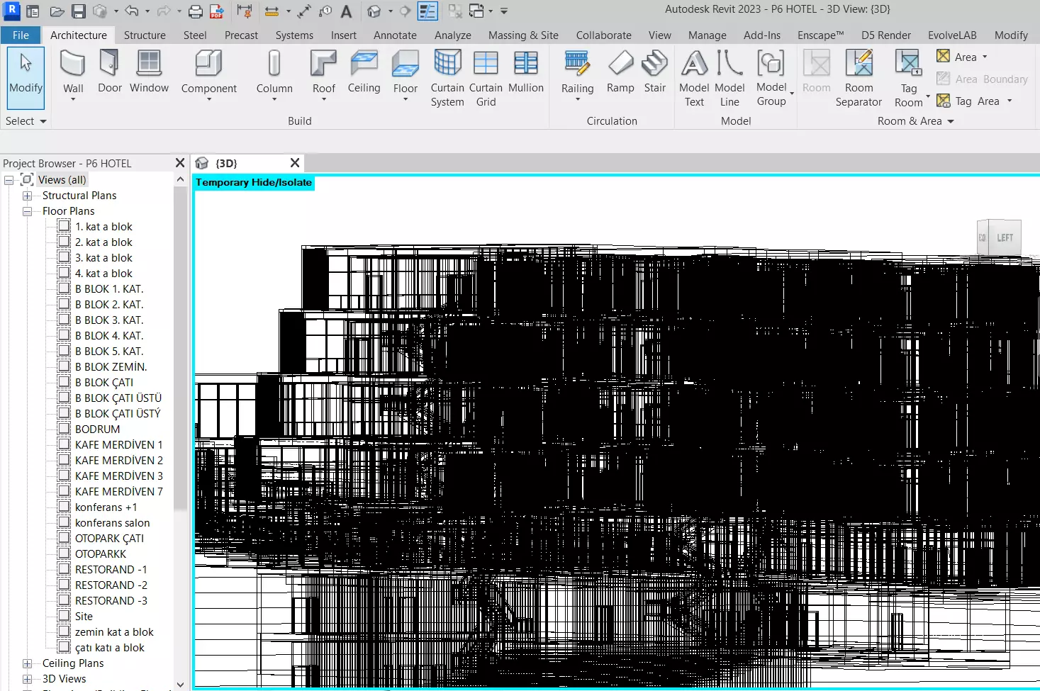 Sky Garden Hotel Modern 3D Architectural Model 3D model_9