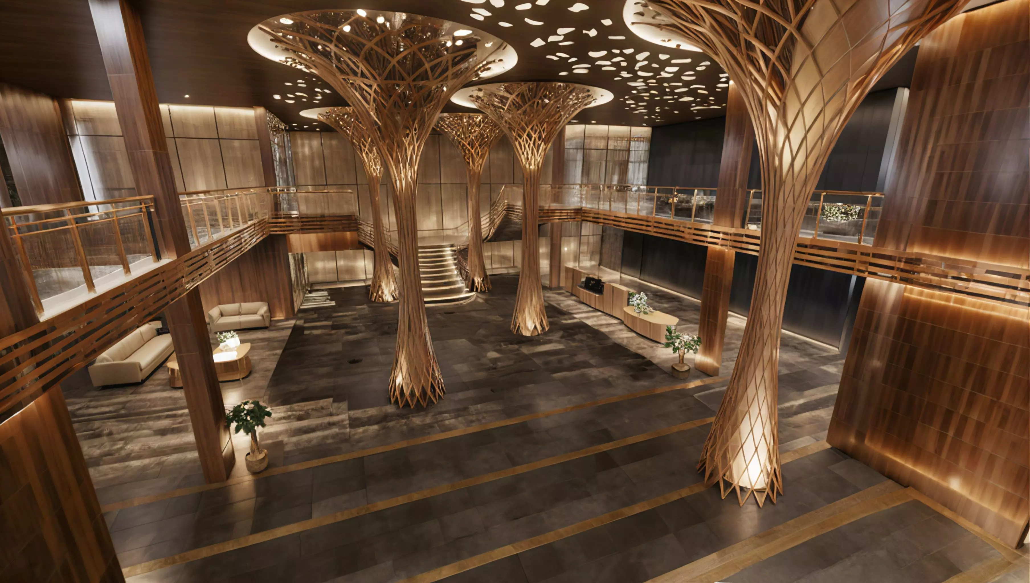 Sky Garden Hotel Modern 3D Architectural Model 3D model_3