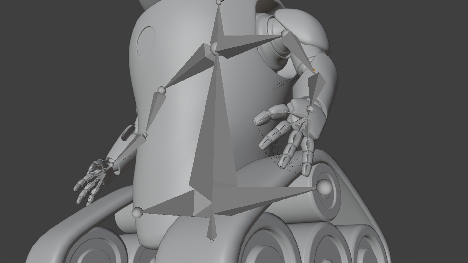 Robot-001 Low-poly 3D model_4