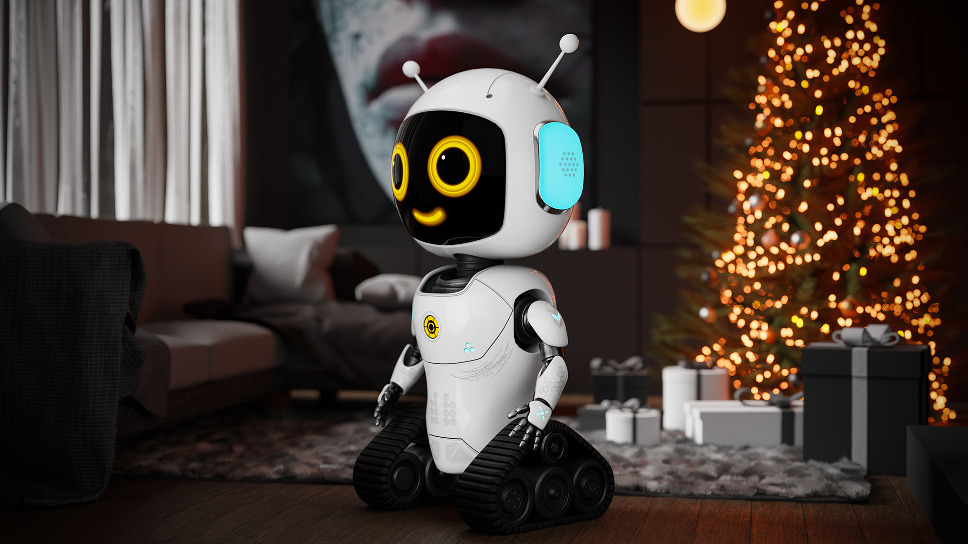 Robot-001 Low-poly 3D model_1