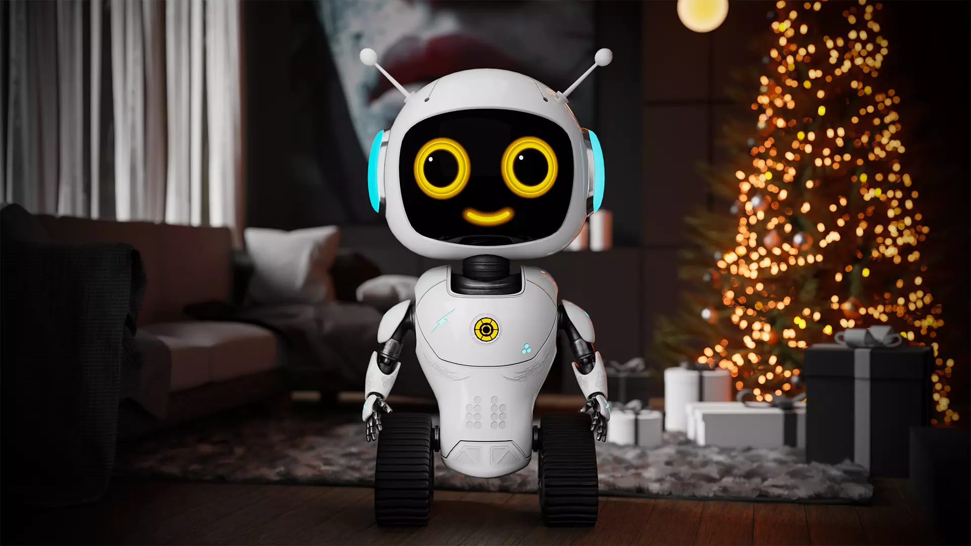 Robot-001 Low-poly 3D model_0