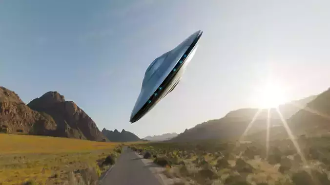 Realistic UFO UAP Ovni Extraterrestial Spaceship