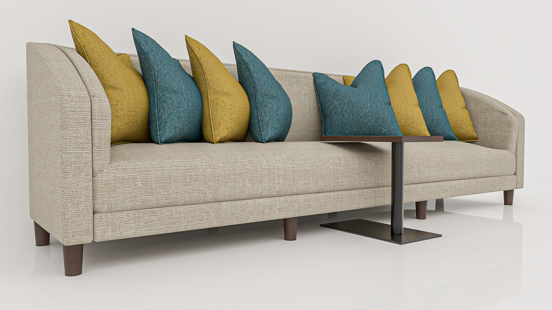 Modern 3D Couch Model with Detailed V-Ray Textures 3D model_2