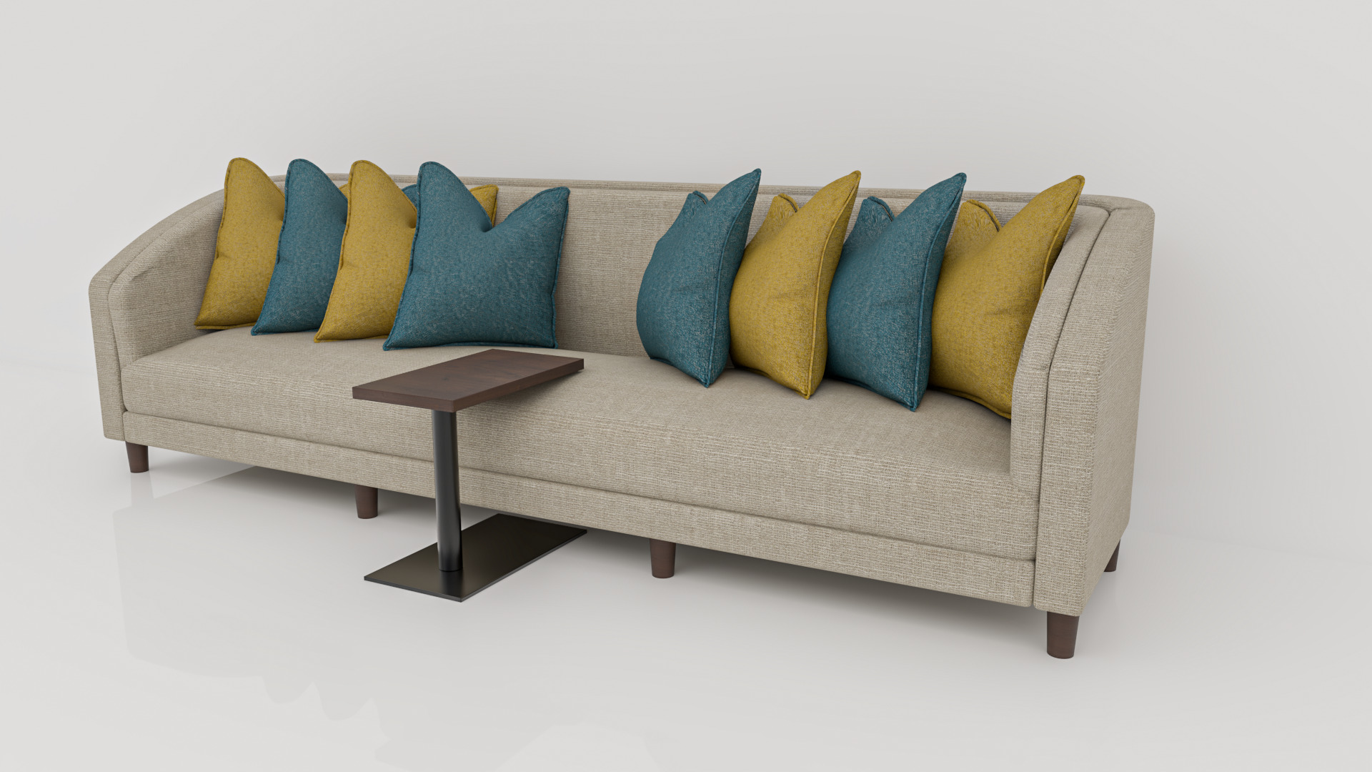 Modern 3D Couch Model with Detailed V-Ray Textures 3D model_1