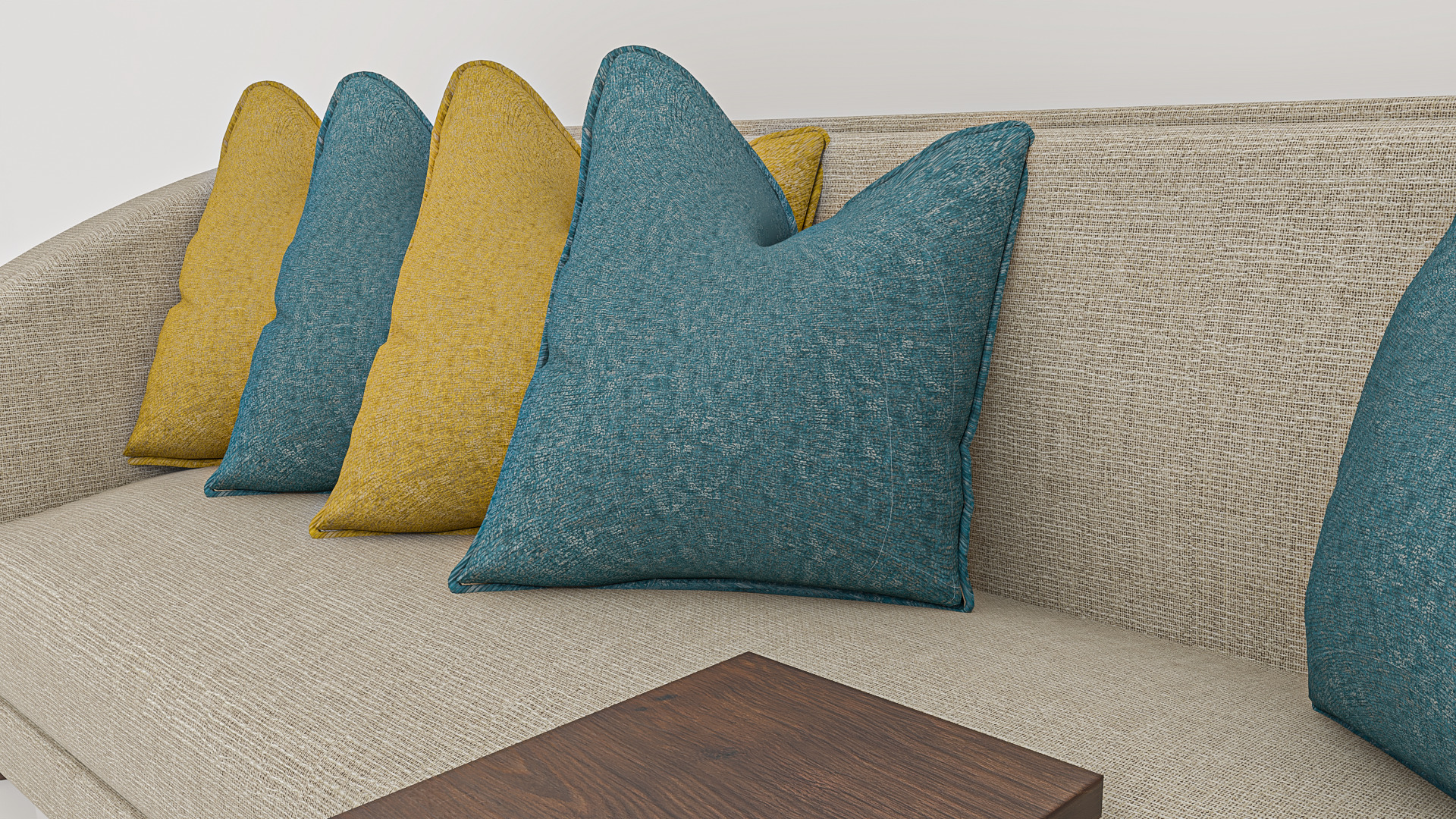 Modern 3D Couch Model with Detailed V-Ray Textures 3D model_8