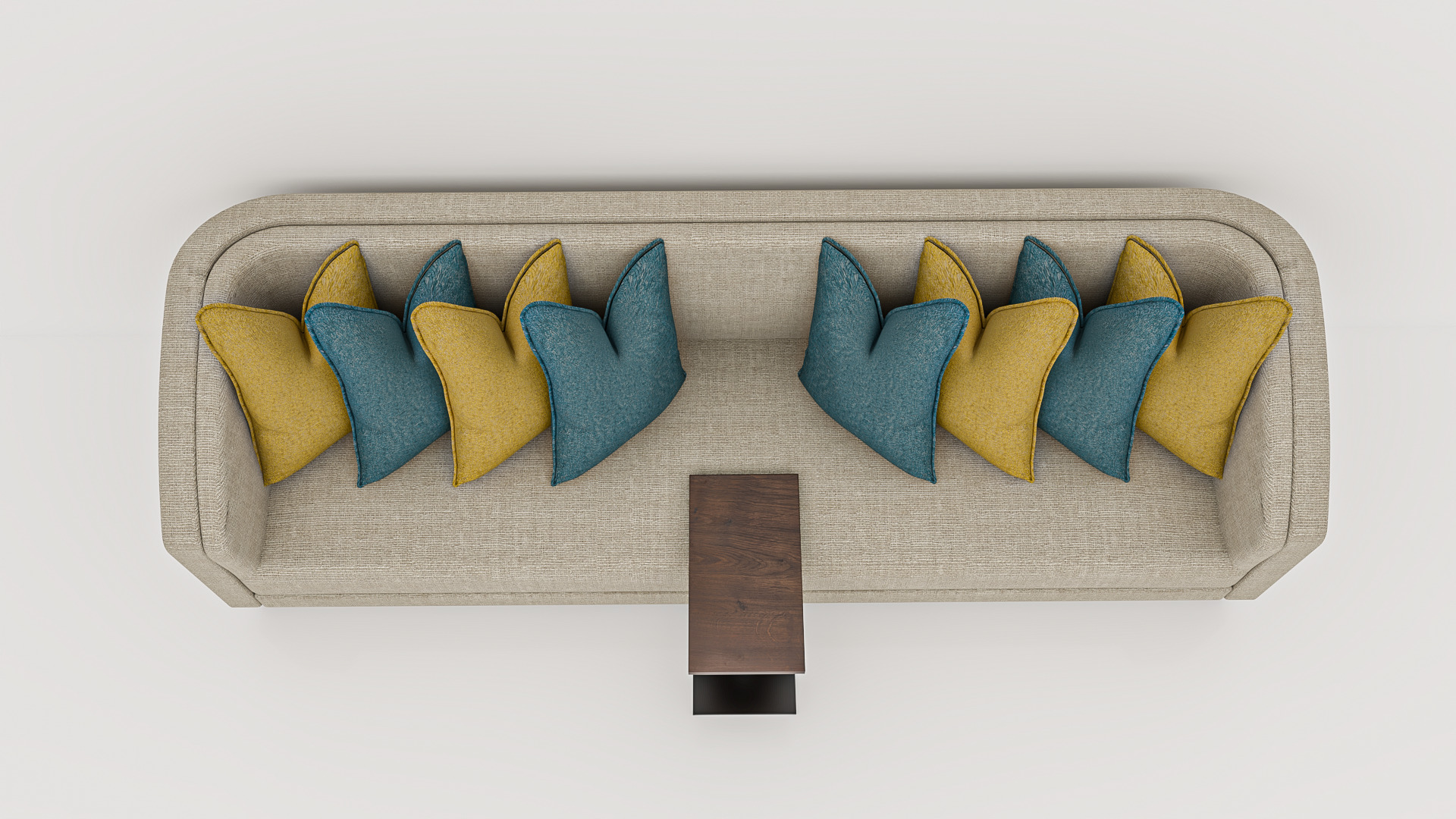 Modern 3D Couch Model with Detailed V-Ray Textures 3D model_6