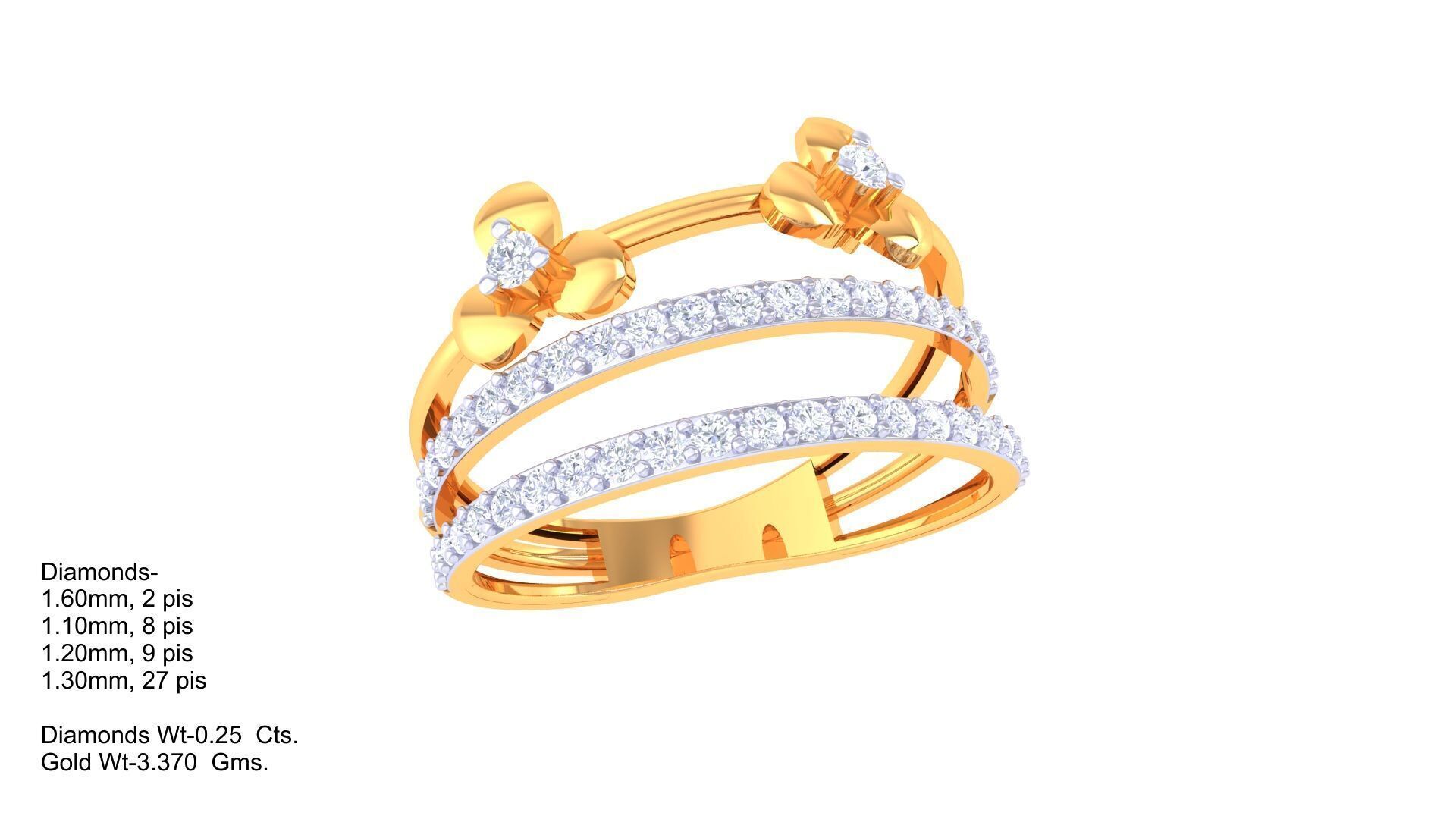 Women Ring MTL 3dm STL OBJ FBX Details 3D print model_2