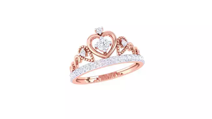 Women Crown Ring MTL 3dm STL OBJ FBX Details