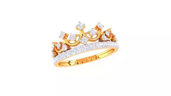  Women Crown Ring MTL 3dm STL OBJ FBX Details