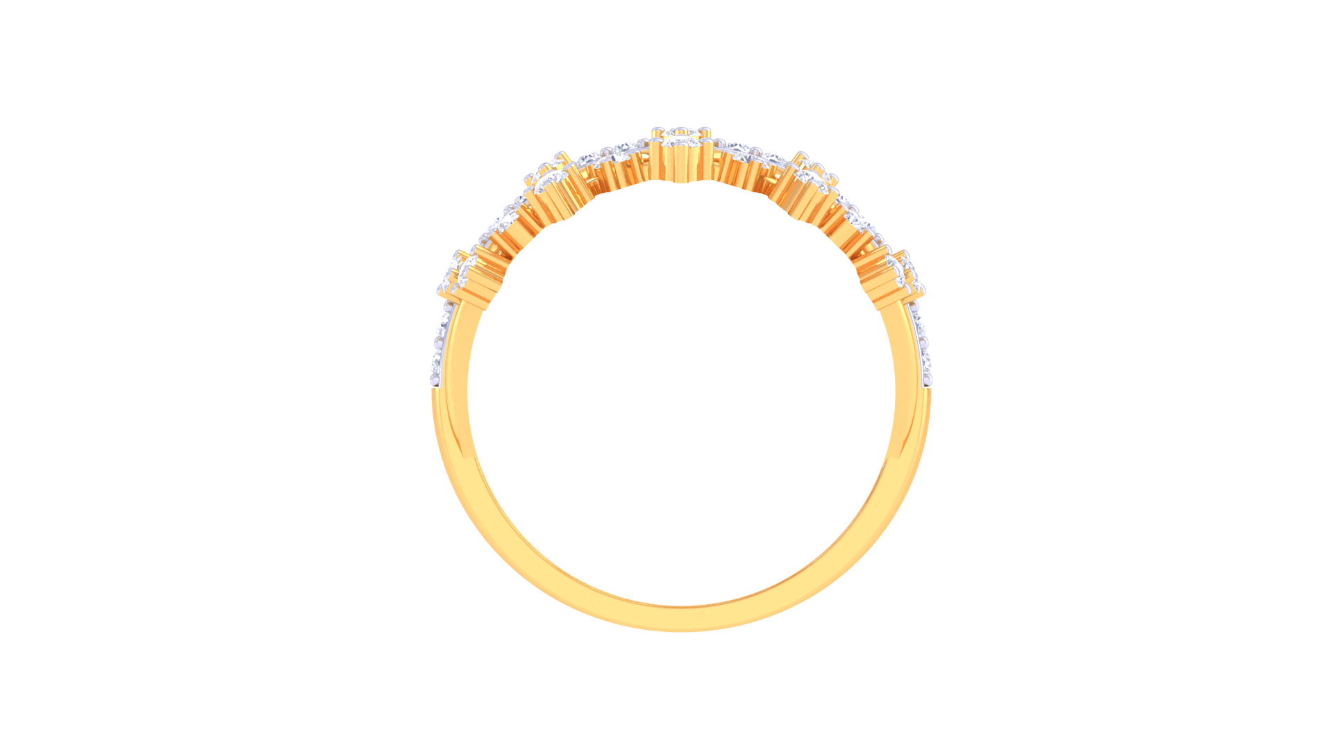 Women Crown Ring MTL 3dm STL OBJ FBX Details 3D print model_4