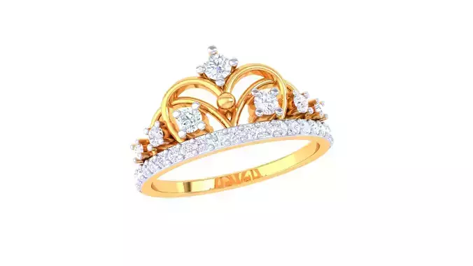  Women Crown Ring MTL 3dm STL OBJ FBX Details