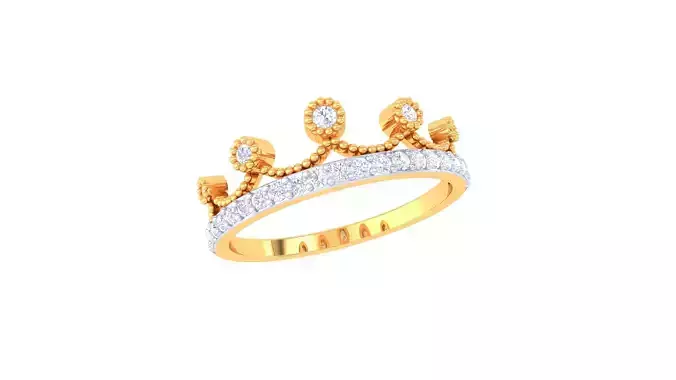  Women Crown Ring MTL 3dm STL OBJ FBX Details