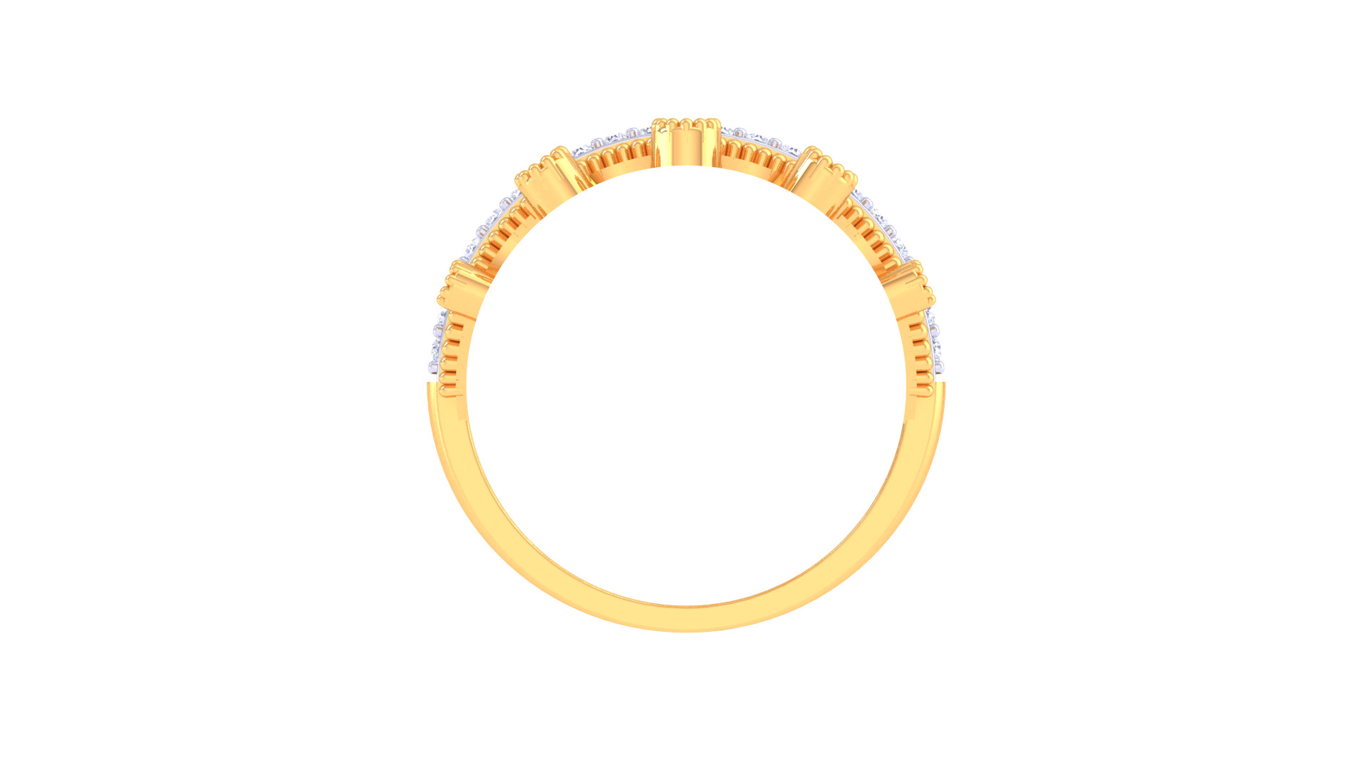 Women Crown Ring MTL 3dm STL OBJ FBX Details 3D print model_4