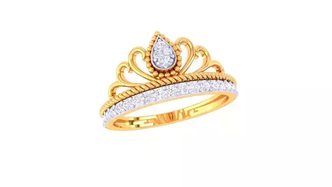  Women Crown Ring MTL 3dm STL OBJ FBX Details