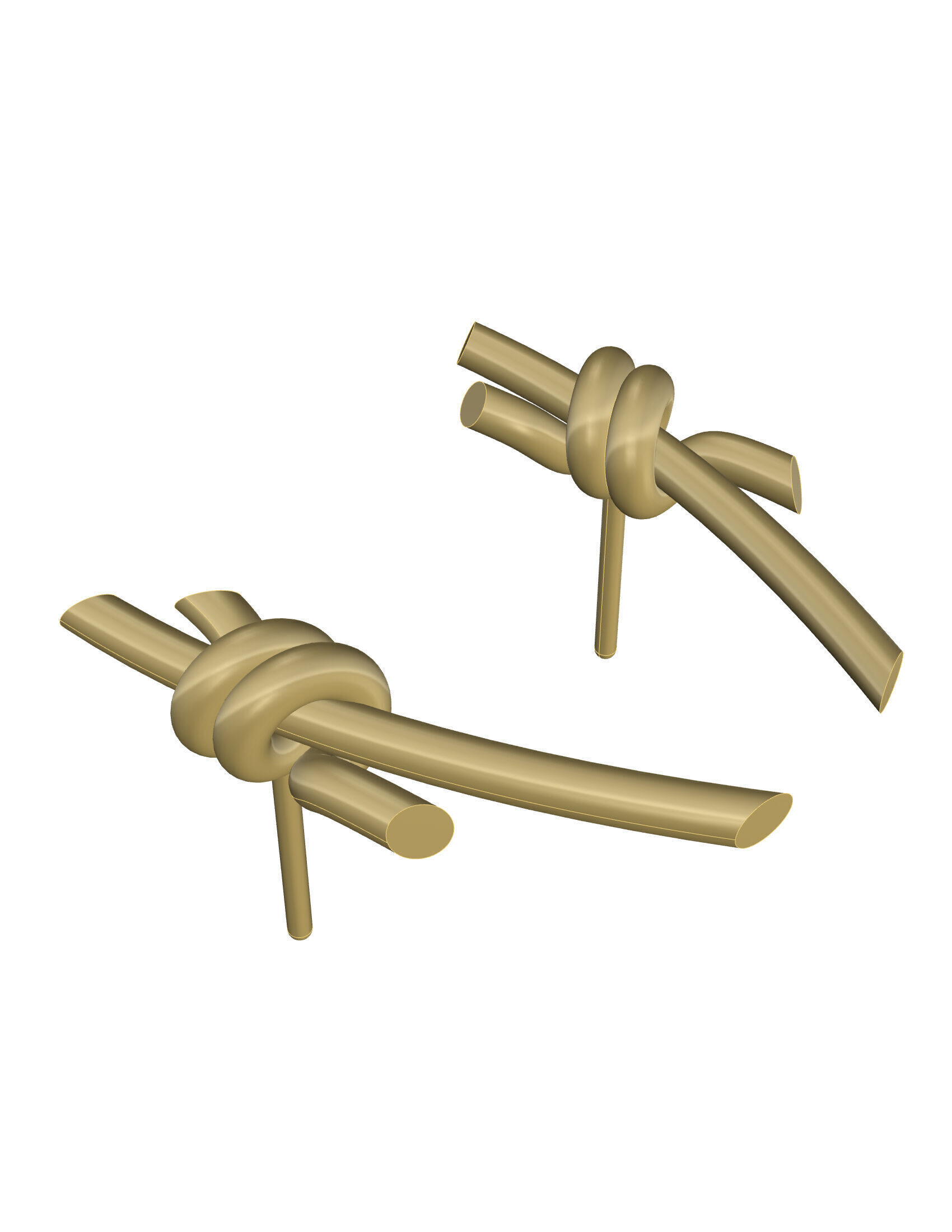 Knot Earrings 3D print model_8