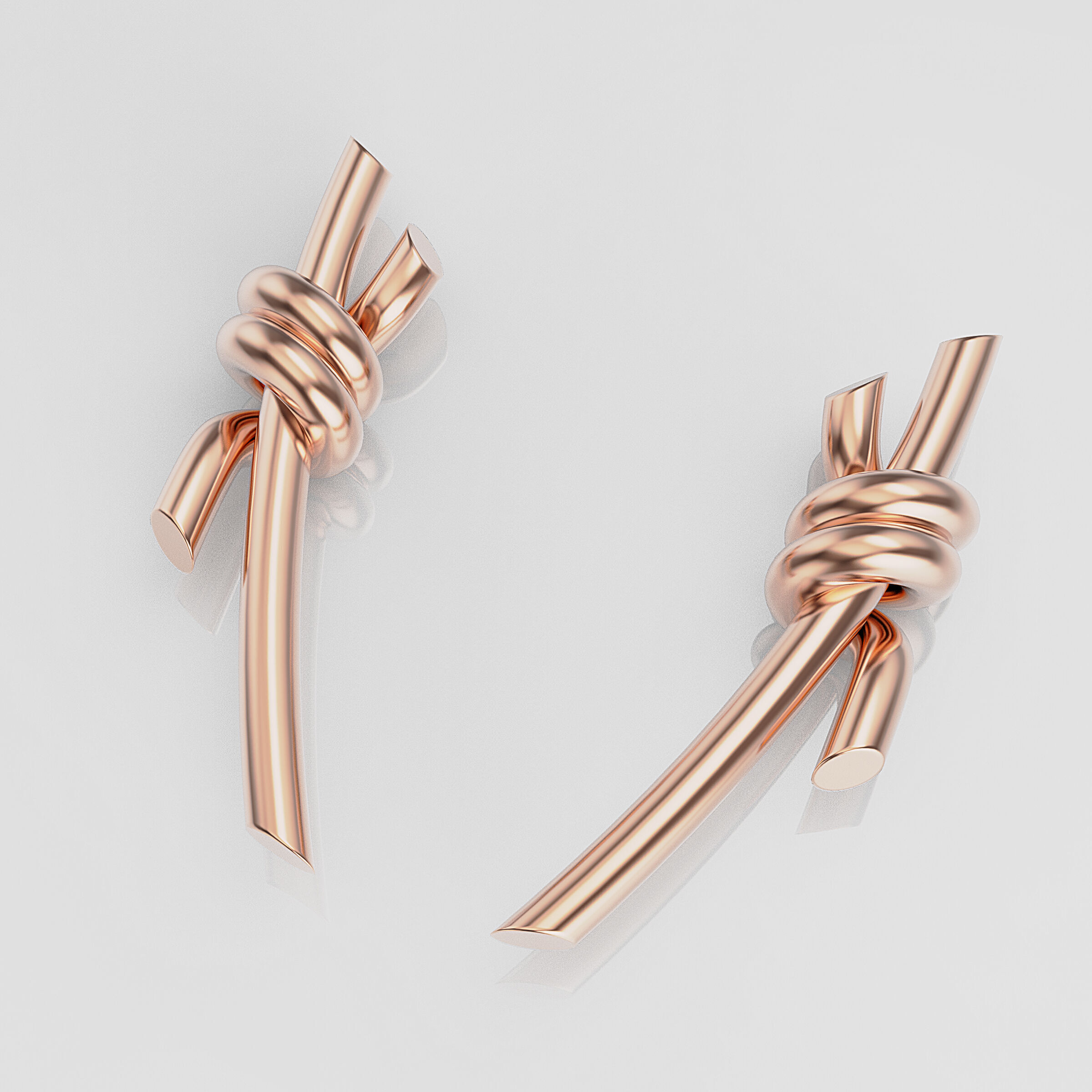 Knot Earrings 3D print model_21