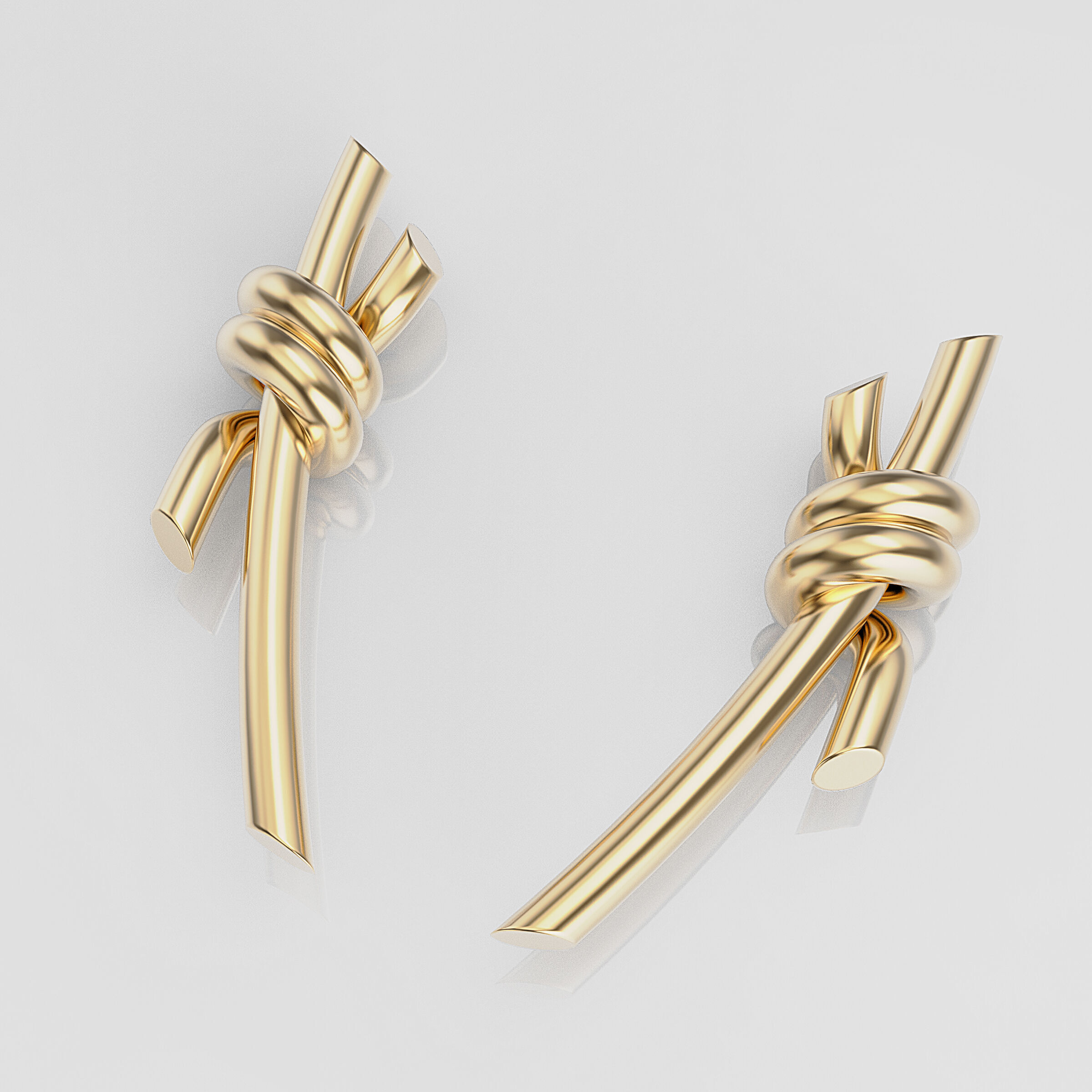 Knot Earrings 3D print model_23