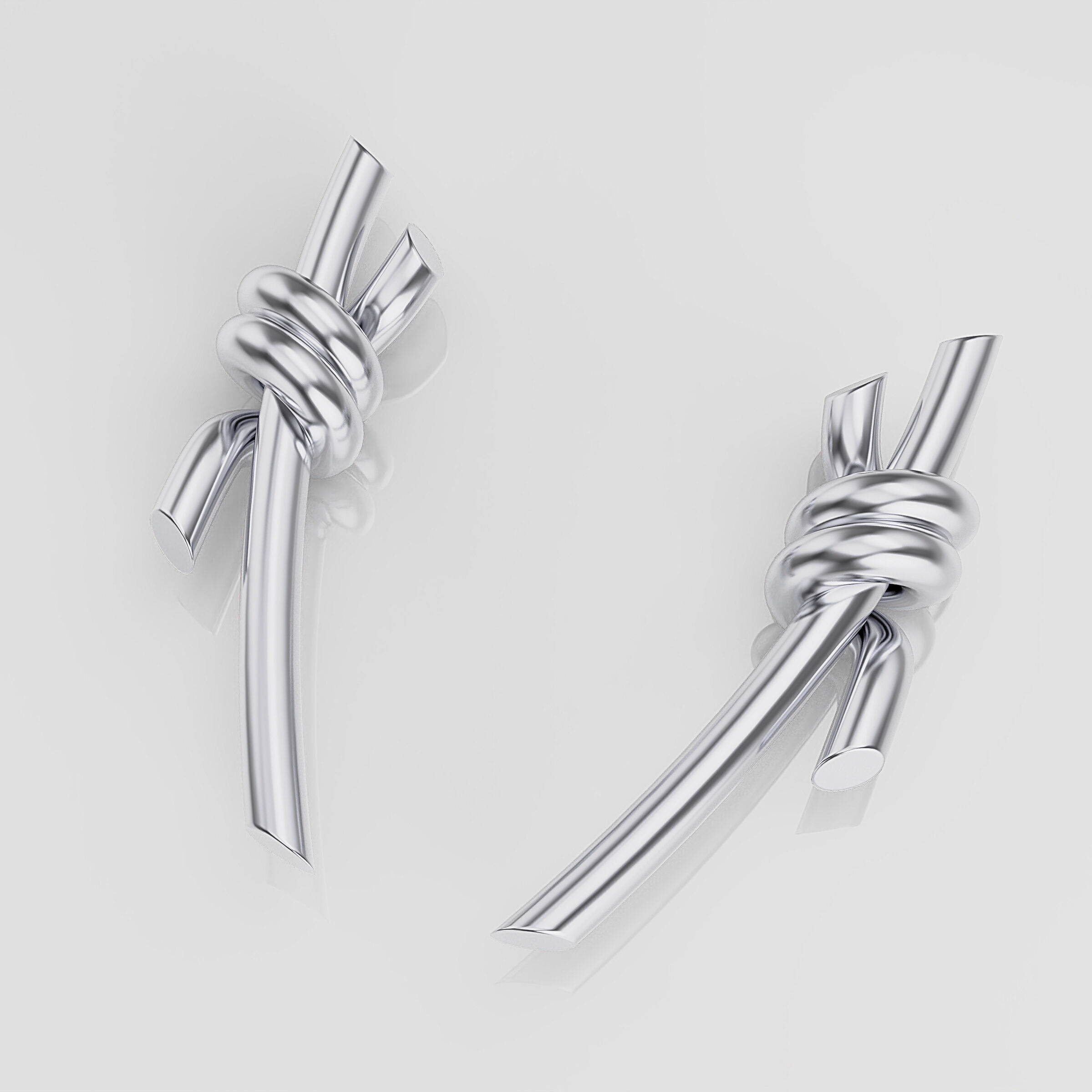 Knot Earrings 3D print model_15
