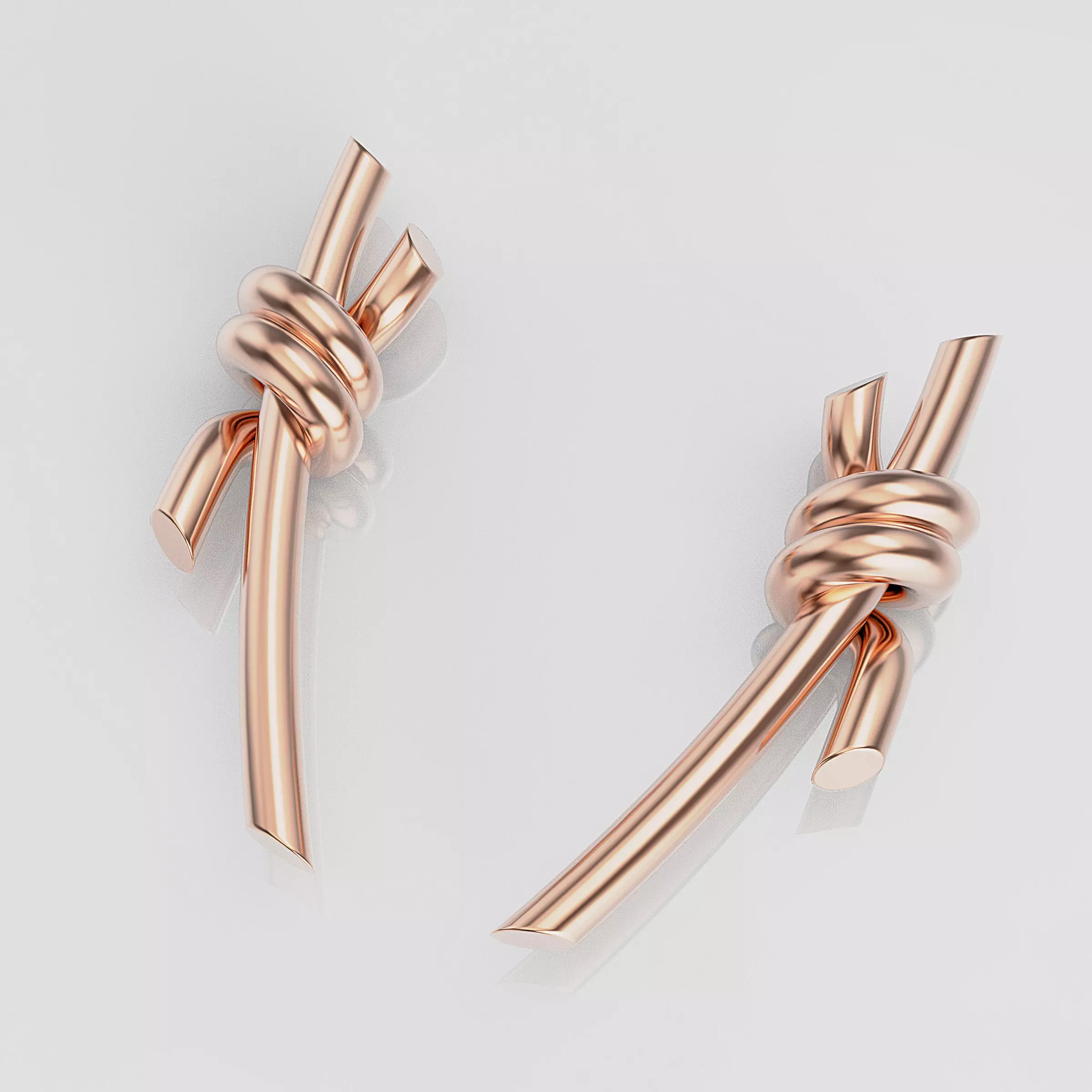 Knot Earrings 3D print model_0