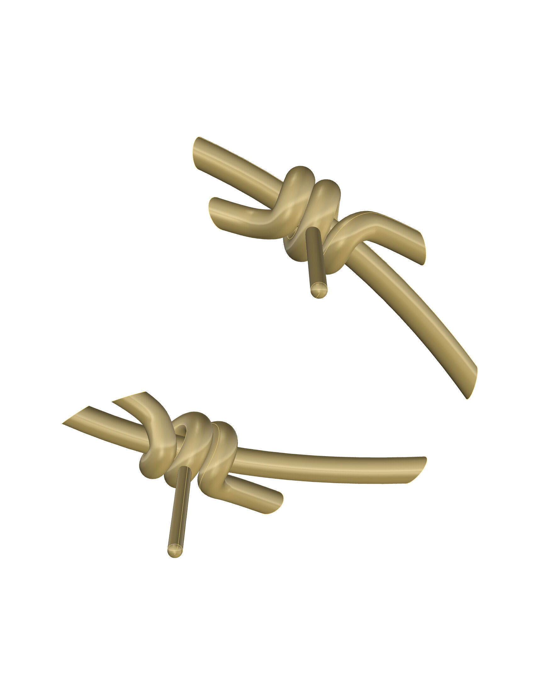 Knot Earrings 3D print model_19
