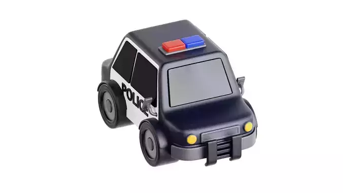 3D Police Car Cute