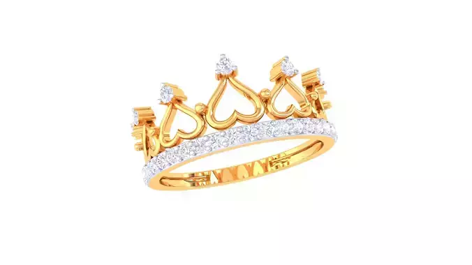  Women Crown Ring MTL 3dm STL OBJ FBX Details