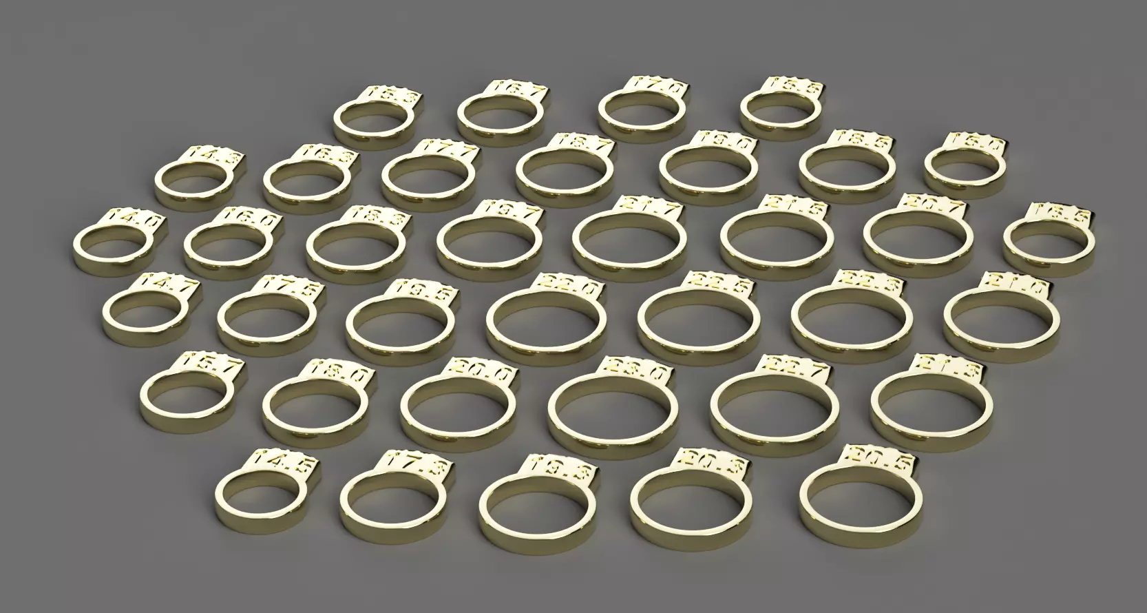 Test Rings All Sizes Free 3D print model