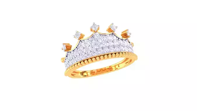  Women Crown Ring MTL 3dm STL OBJ FBX Details