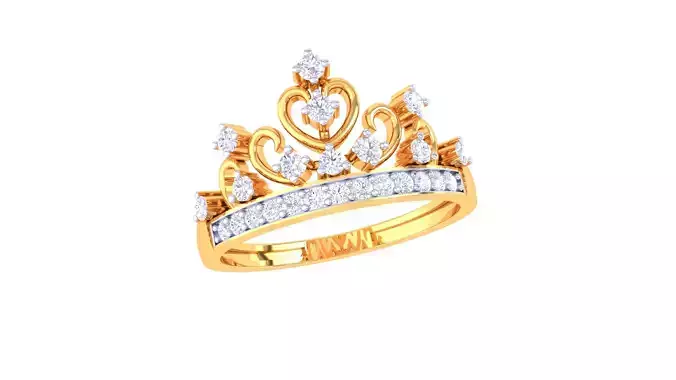  Women Crown Ring MTL 3dm STL OBJ FBX Details