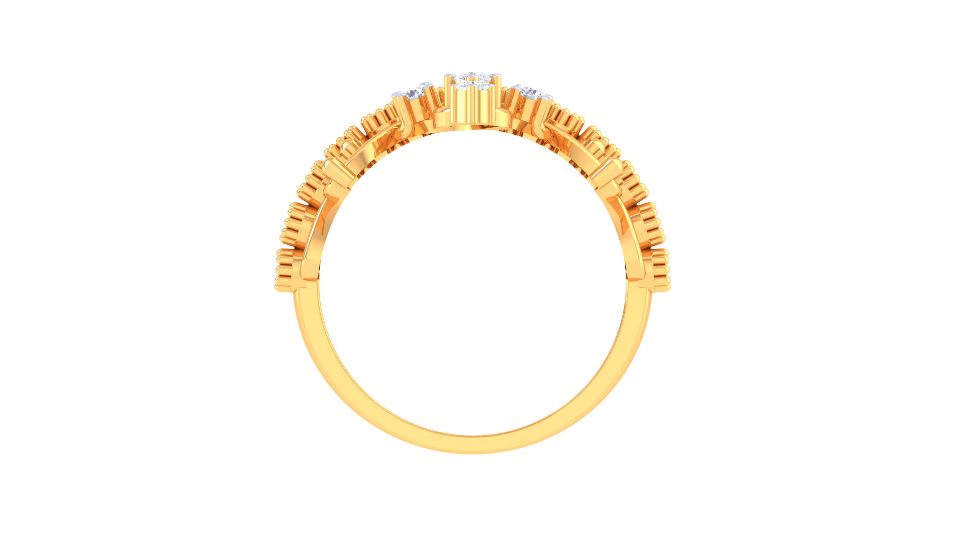 Women Crown Ring MTL 3dm STL OBJ FBX Details 3D print model_4