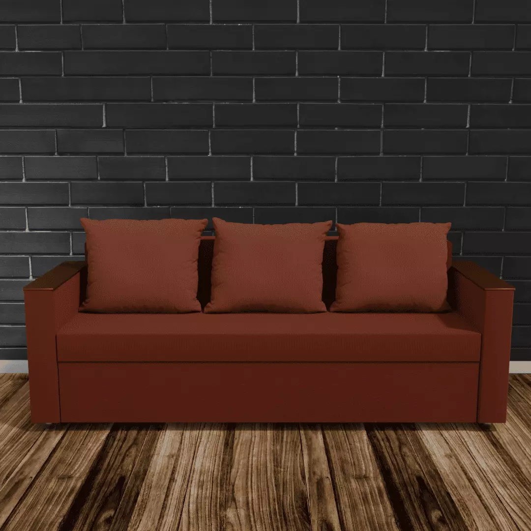 Boston sofa red 3D model_0