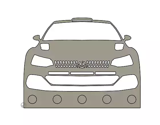 Volkswagen Polo GTI R5 keyholder  3D print model