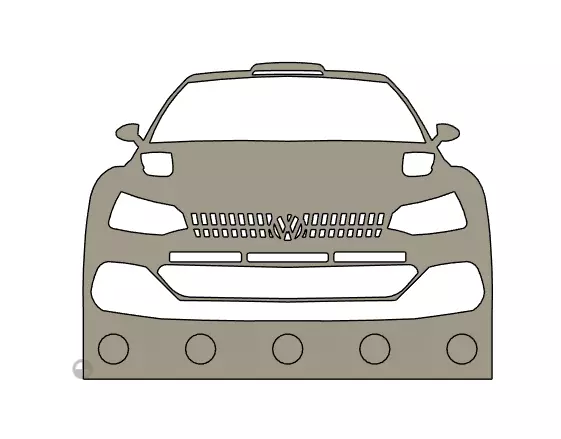 Volkswagen Polo GTI R5 keyholder 3D print model