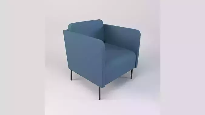 Blue Fabric Armchair