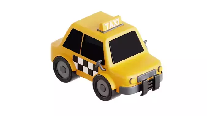 3D Taxi Car Cute