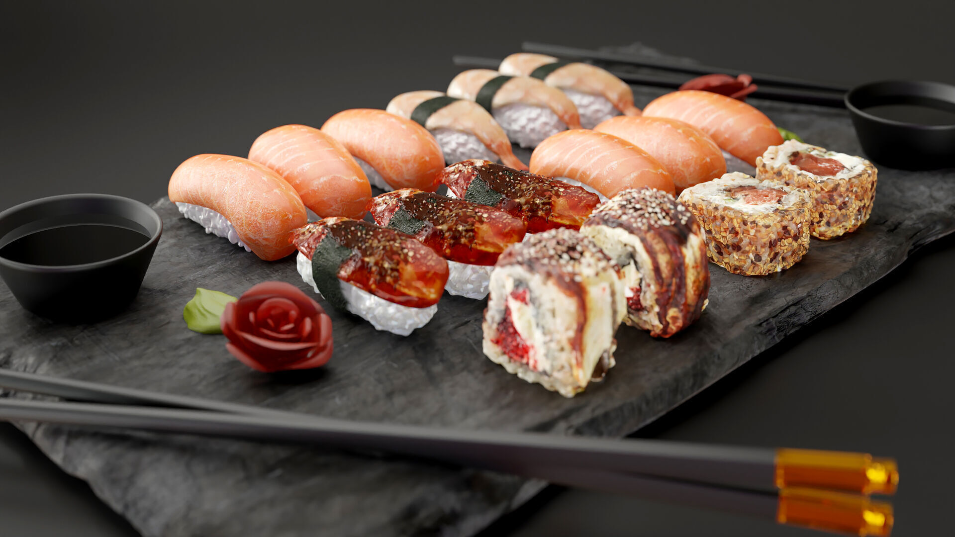 sushi set 3D model_3