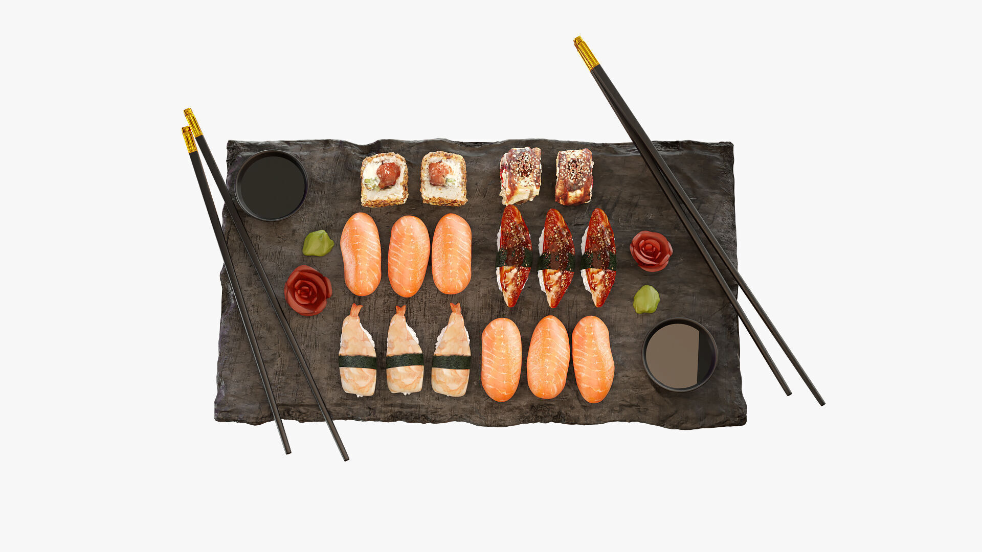 sushi set 3D model_5