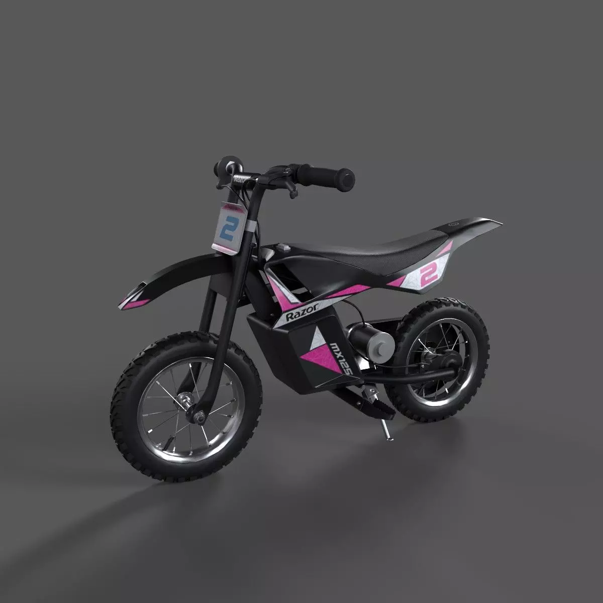 Kids Razor Electric Motor Bike Low-poly 3D model