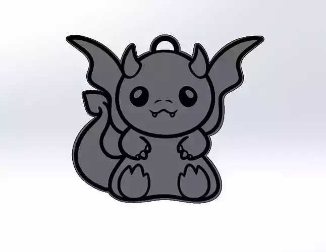 Baby Dragon Keychain-Wall Decoration